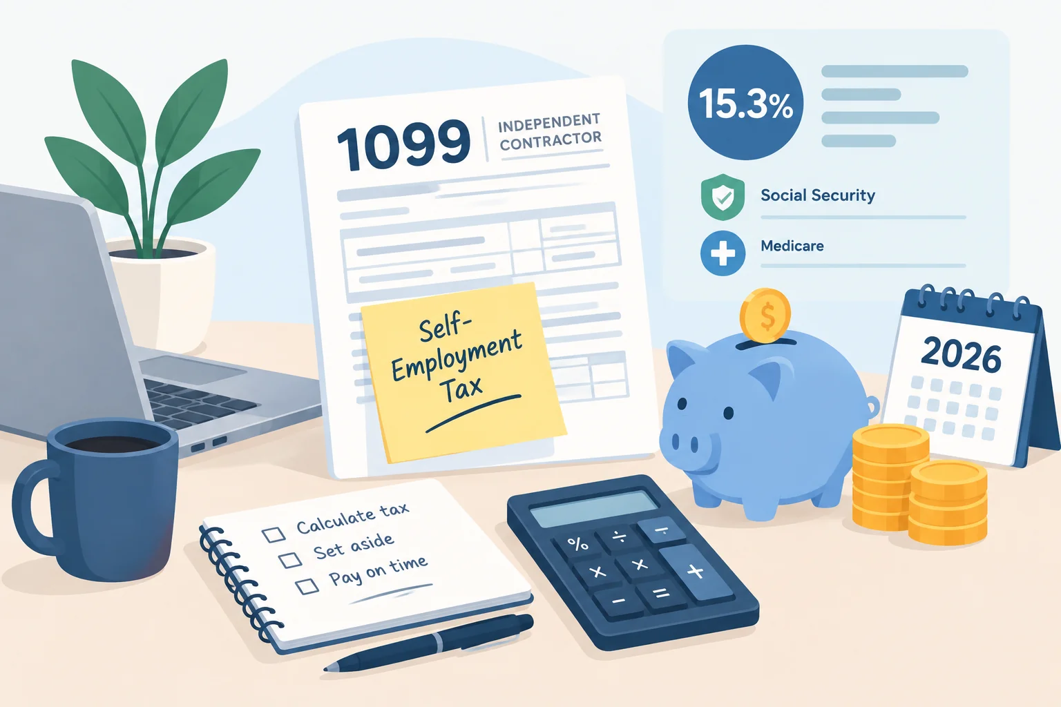 1099 Self-Employment Tax in 2026: How Much to Set Aside From Every Payment